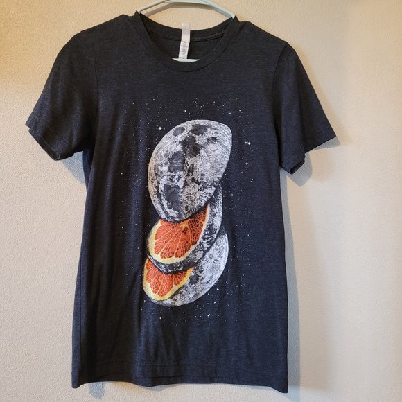 Abstract Moon Print T-Shirt - Picture 1 of 2